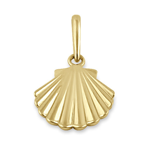 Solid 14K Gold Sea Shell Pendant