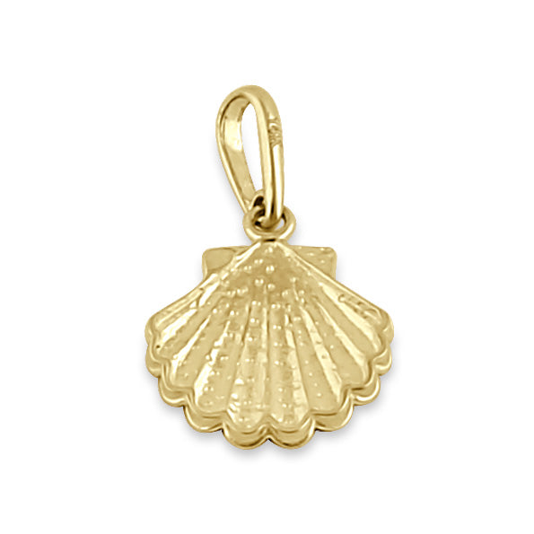 Solid 14K Gold Sea Shell Pendant