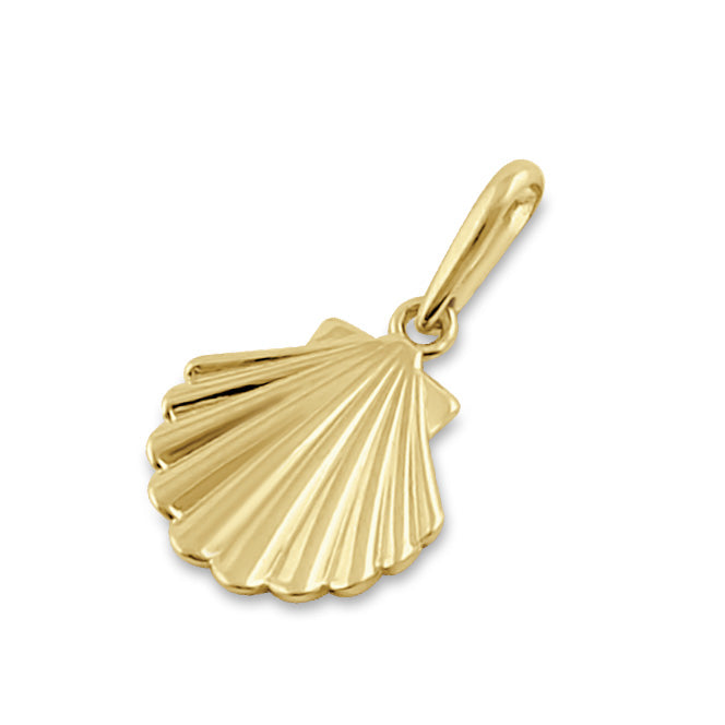 Solid 14K Gold Sea Shell Pendant