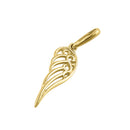 Solid 14K Yellow Gold Angel Wing Pendant