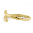 Solid 14K Yellow Gold Crossover Ring