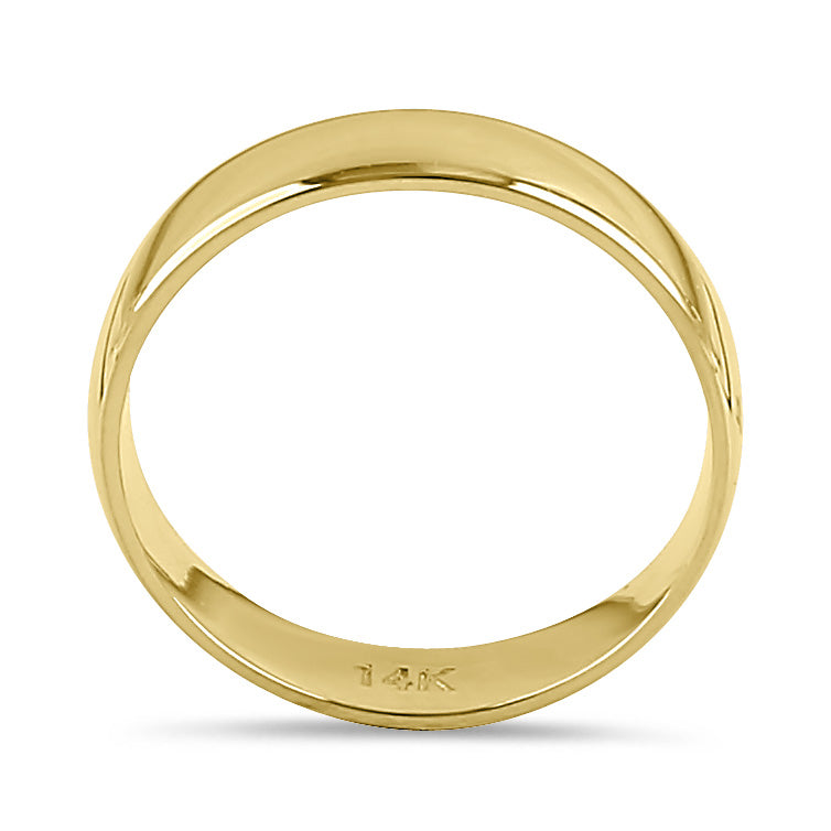 Solid 14K Gold 4mm Comfort Fit Wedding Band