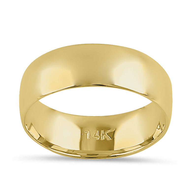 Solid 14K Gold 6mm Comfort Fit Wedding Band