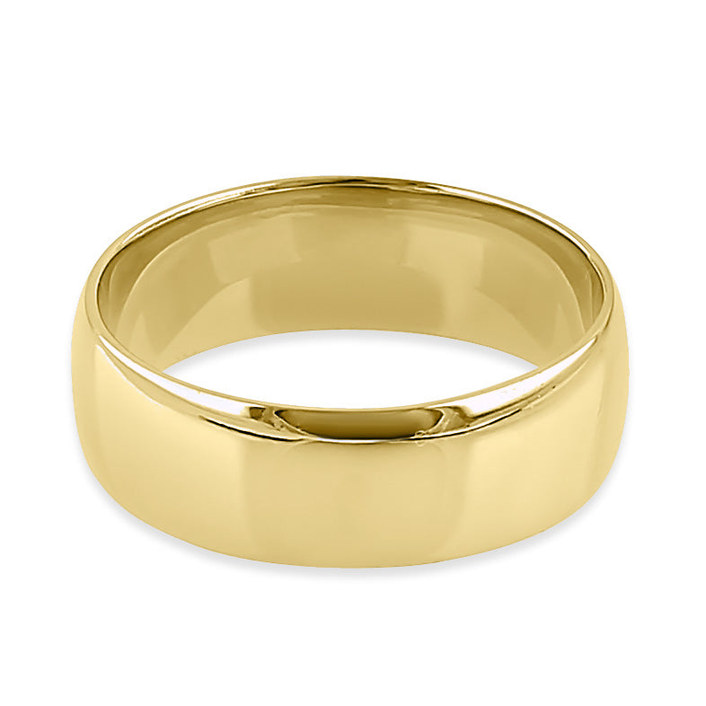 Solid 14K Gold 6mm Comfort Fit Wedding Band