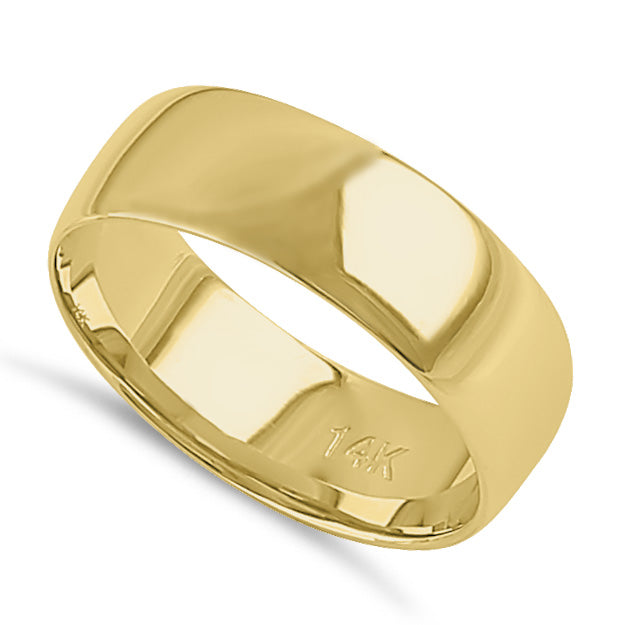 Solid 14K Gold 6mm Comfort Fit Wedding Band