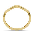 Solid 14K Yellow Gold Wave Ring