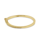 Solid 14K Yellow Gold Beaded Chevron Ring