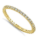 Solid 14K Yellow Gold Eternity CZ Ring