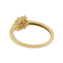 Solid 14K Yellow Gold Hexagon CZ Ring