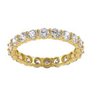 Solid 14K Yellow Gold 3.0mm CZ Band Ring