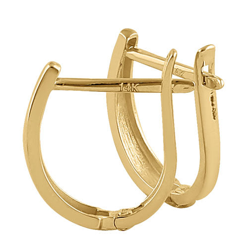 Solid 14K Yellow Gold Hoop Earrings