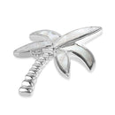 Sterling Silver Coconut Palm Tree Mother of Pearl CZ Pendant