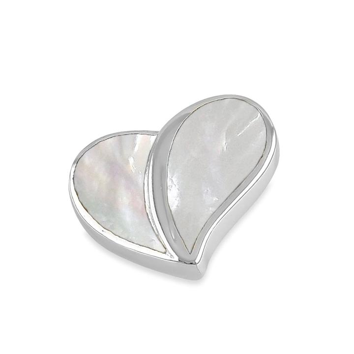 Sterling Silver Heart Mother of Pearl Pendant
