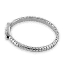 Sterling Silver Red Orange Stone Evil Eye CZ Ring