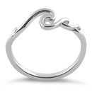 Sterling Silver Rolling Waves Ring