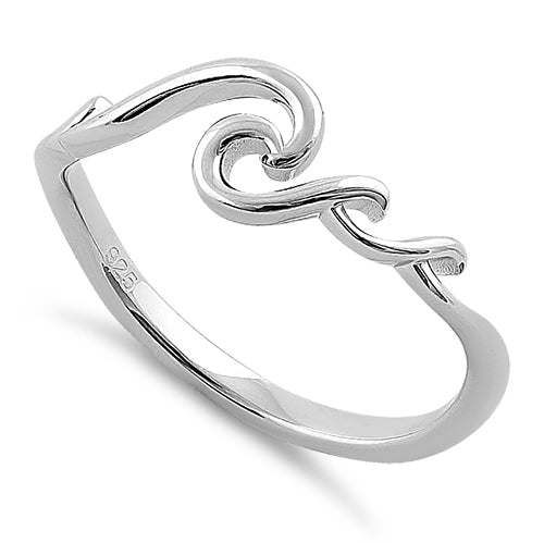 Sterling Silver Rolling Waves Ring