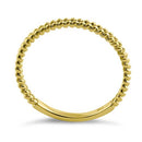 Solid 14K Yellow Gold Double Beaded Ring