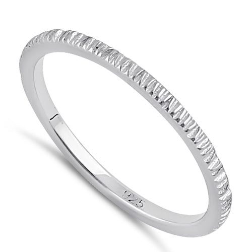 Sterling Silver Textured Band Ring