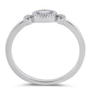 Sterling Silver Elegant Marquise Engagement Ring