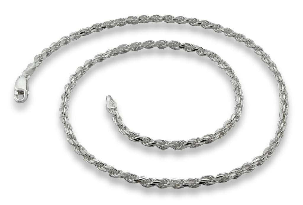 Club Ropes Silver Sterling Silver Rope Chain 2.8MM
