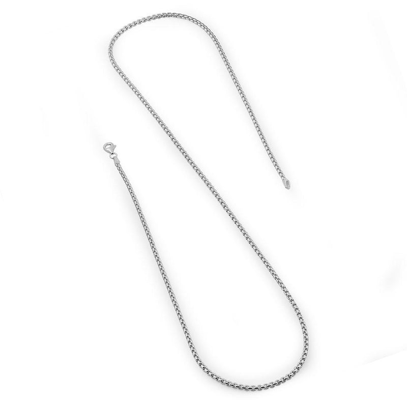 Sterling Silver Round Box Chain Necklace 5.5mm