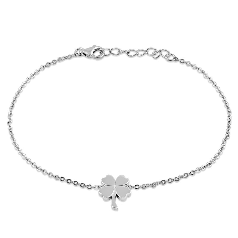 Sterling Silver Four-Leaf Clover Bracelet