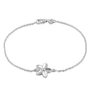 Sterling Silver Plumeria Bracelet