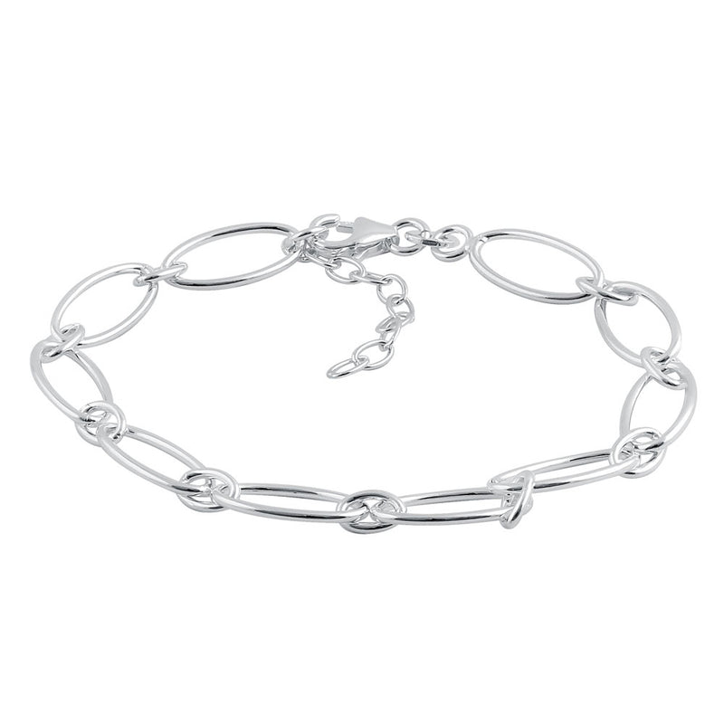 Sterling Silver Oval Links Bracelet