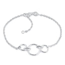 Sterling Silver Triple Round Link Bracelet