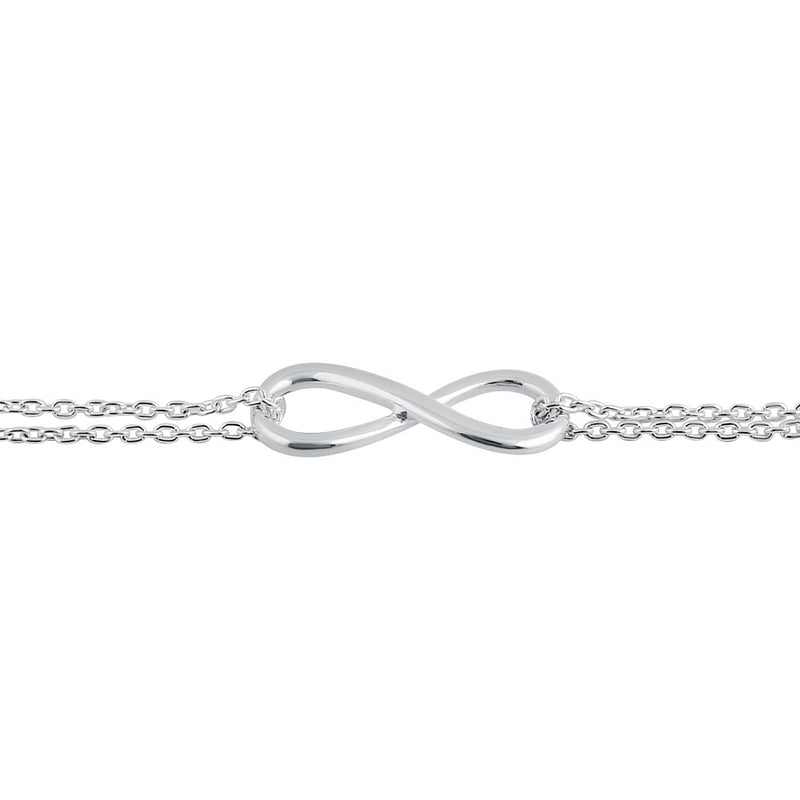 Sterling Silver 8.5mm x 23mm Infinity Bracelet