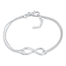 Sterling Silver 8.5mm x 23mm Infinity Bracelet
