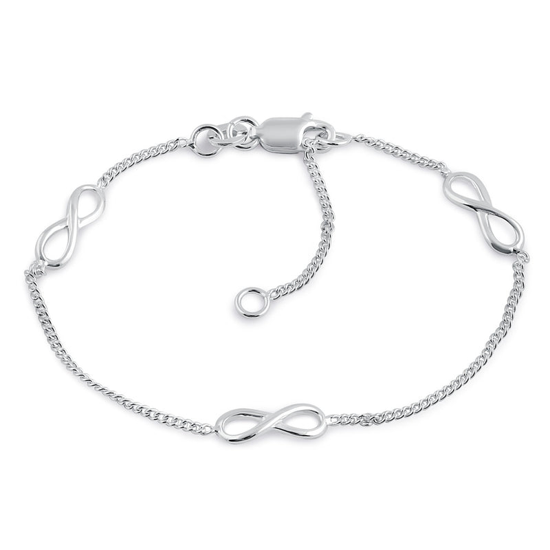 Sterling Silver Rockin' Infinity Bracelet