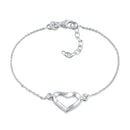 Sterling Silver 11mm x 15mm Heart Bracelet