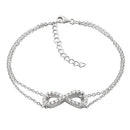 Sterling Silver Infinity CZ Bracelet