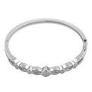 Sterling Silver Elegant Pave CZ Bangle Bracelet