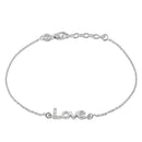 Sterling Silver "Love" CZ Bracelet