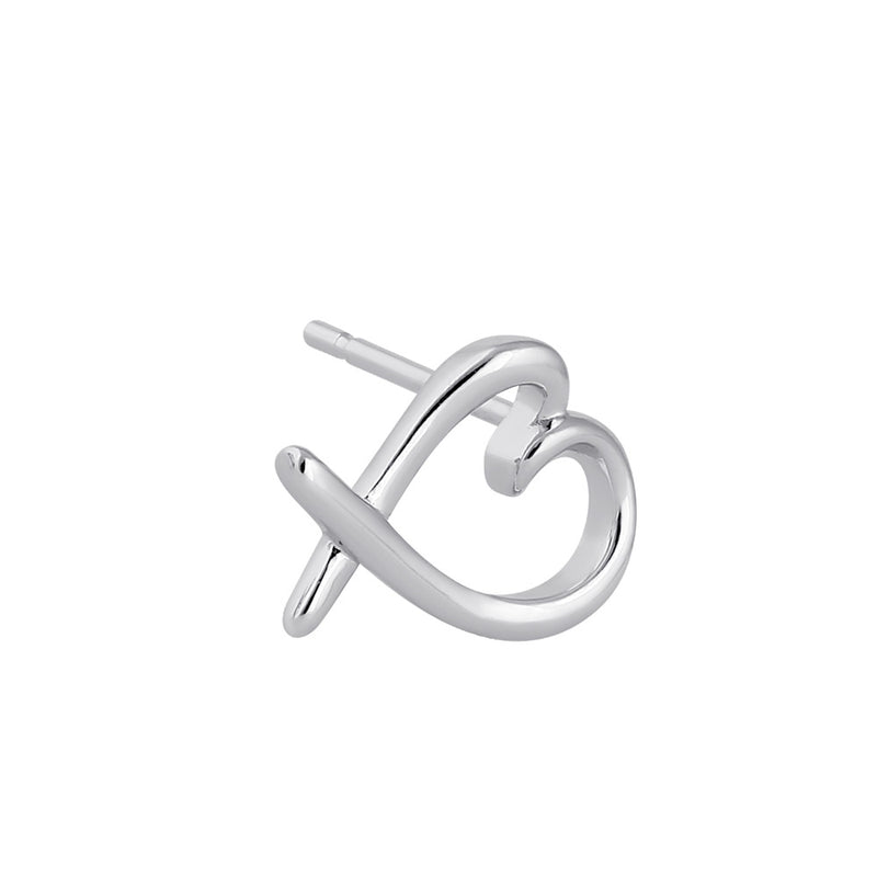 Sterling Silver Heart Design Earrings