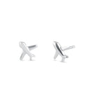 Sterling Silver Airplane Stud Earrings