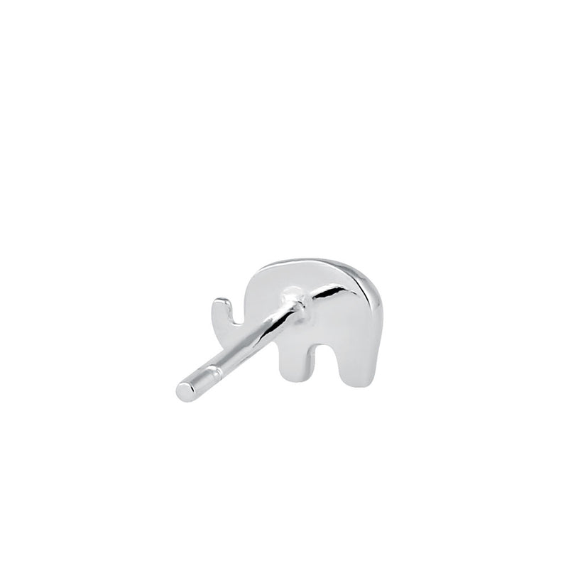 Sterling Silver Elephant Stud Earrings