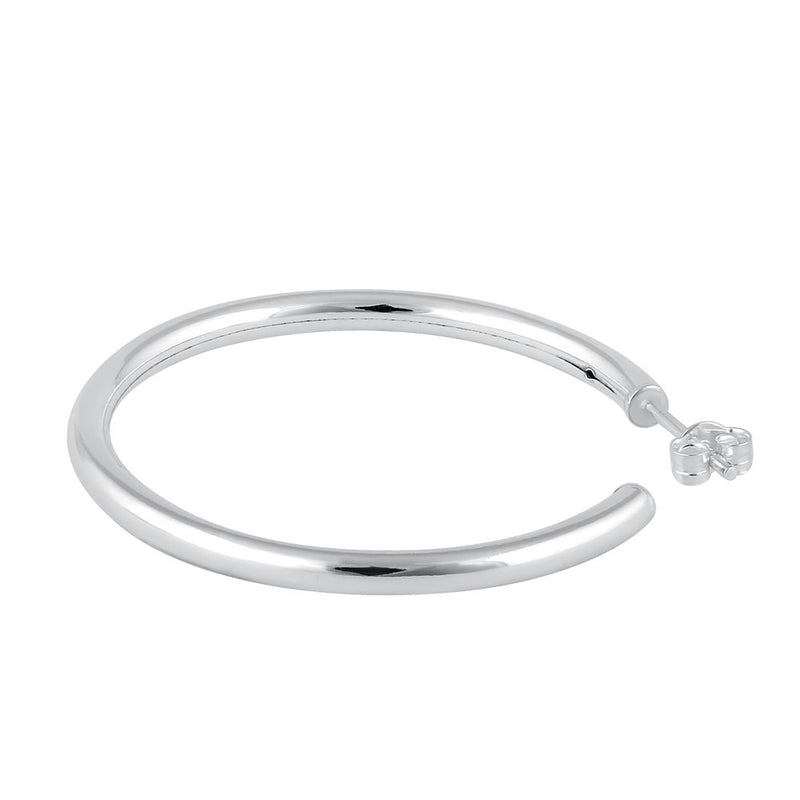 Sterling Silver 2.5mm x 45.0mm Hoop Earrings