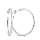 Sterling Silver 2.5mm x 35.0mm Hoop Earrings