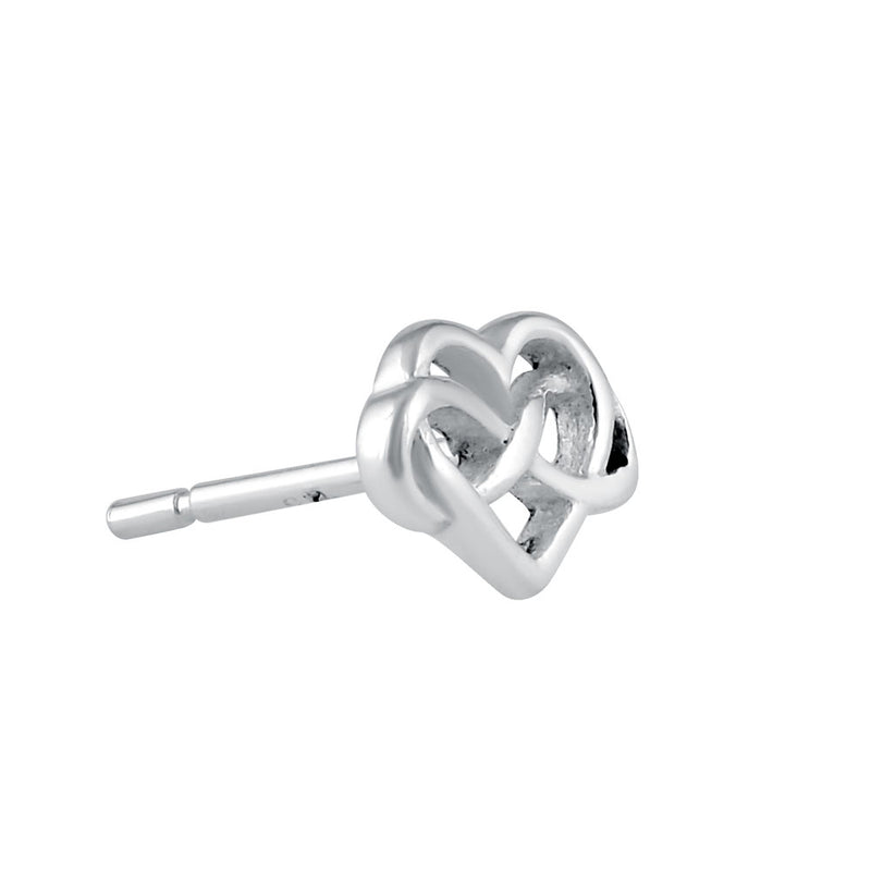 Sterling Silver Infinite Love Stud Earrings