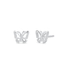 Sterling Silver Dainty Butterfly Stud Earrings