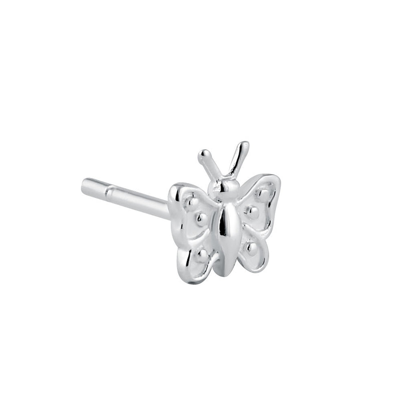 Sterling Silver Small Butterfly Stud Earrings