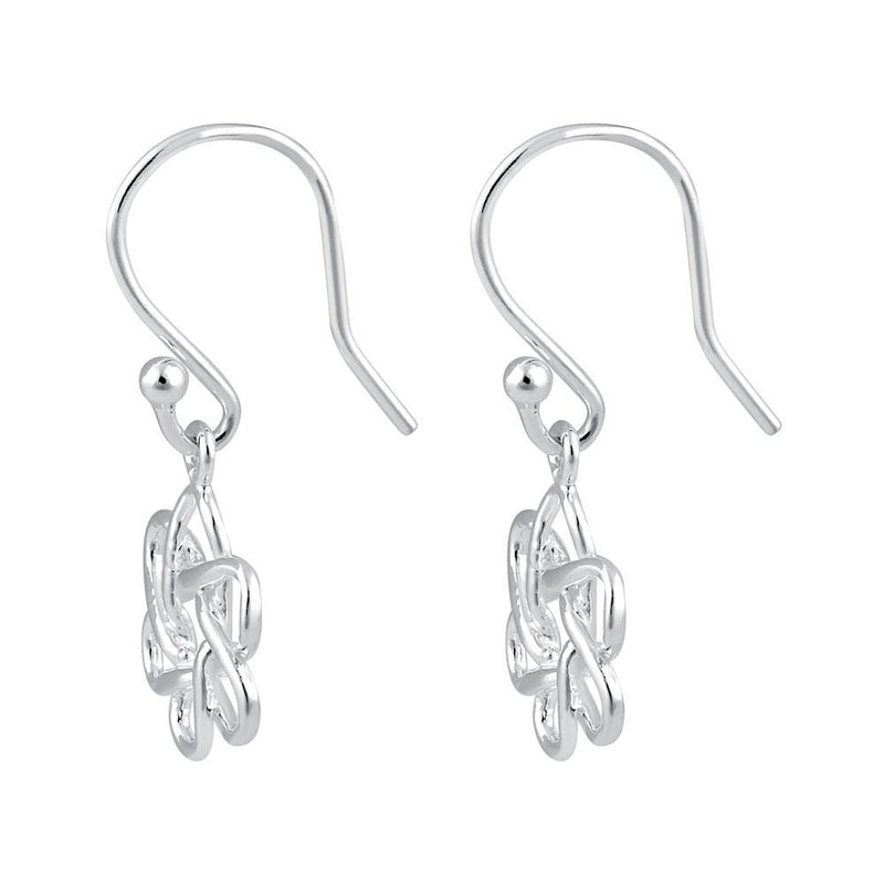 Sterling Silver Atom Dangle Earrings