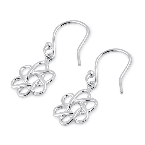 Sterling Silver Atom Dangle Earrings
