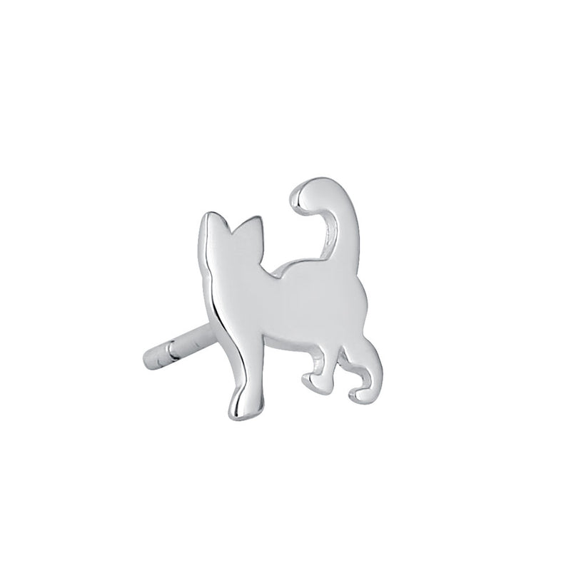 Sterling Silver Cat Earrings