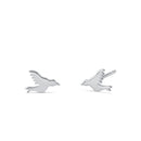 Sterling Silver Flying Bird Earrings