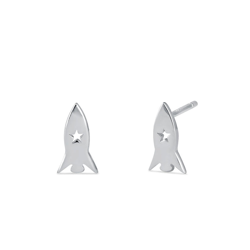 Sterling Silver Rocket Earrings