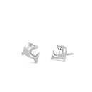 Sterling Silver Dolphin Earrings